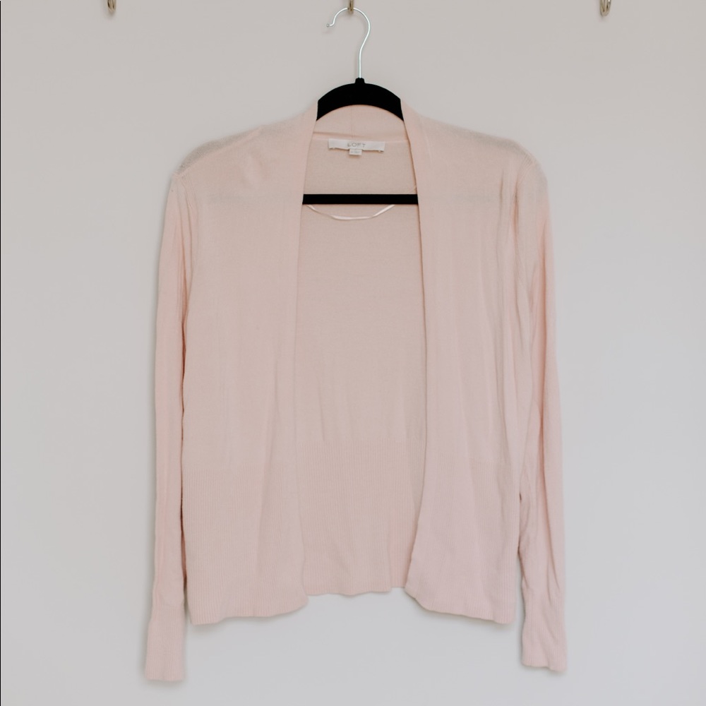 The Loft blush pink cardigan